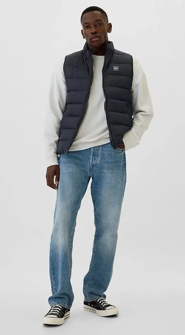 vest GAP V-Frch Logo Puffer - True Navy V2 - men´s