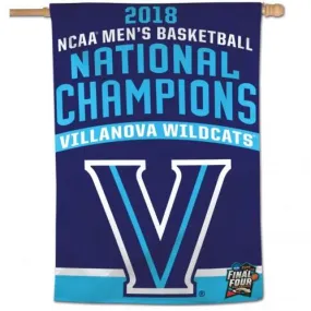 Villanova Wildcats 2018 Men's Basketball National Champions Vertical Flag