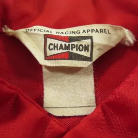 Vintage 60s Champion Official Racing Nylon Jacket M Red Spark Plugs Speed