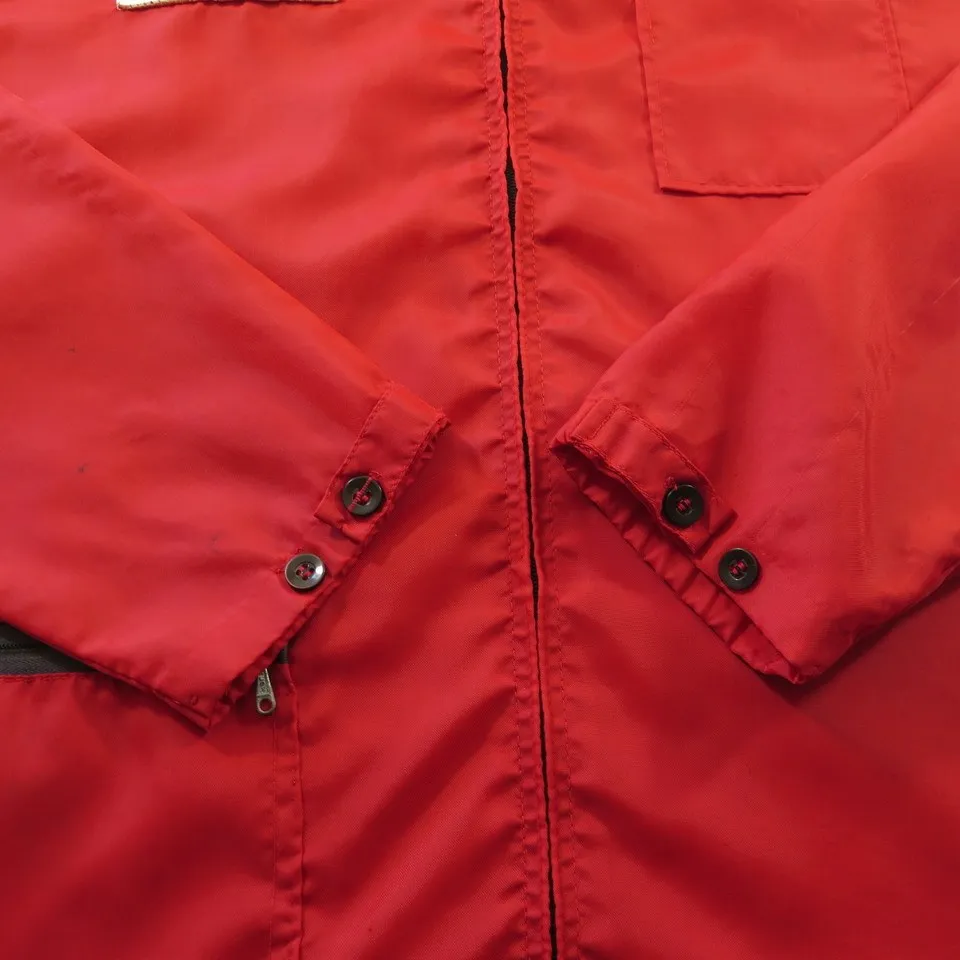 Vintage 60s Champion Official Racing Nylon Jacket M Red Spark Plugs Speed