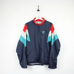 Vintage 80s ADIDAS Track Top Jacket Navy Blue | Medium