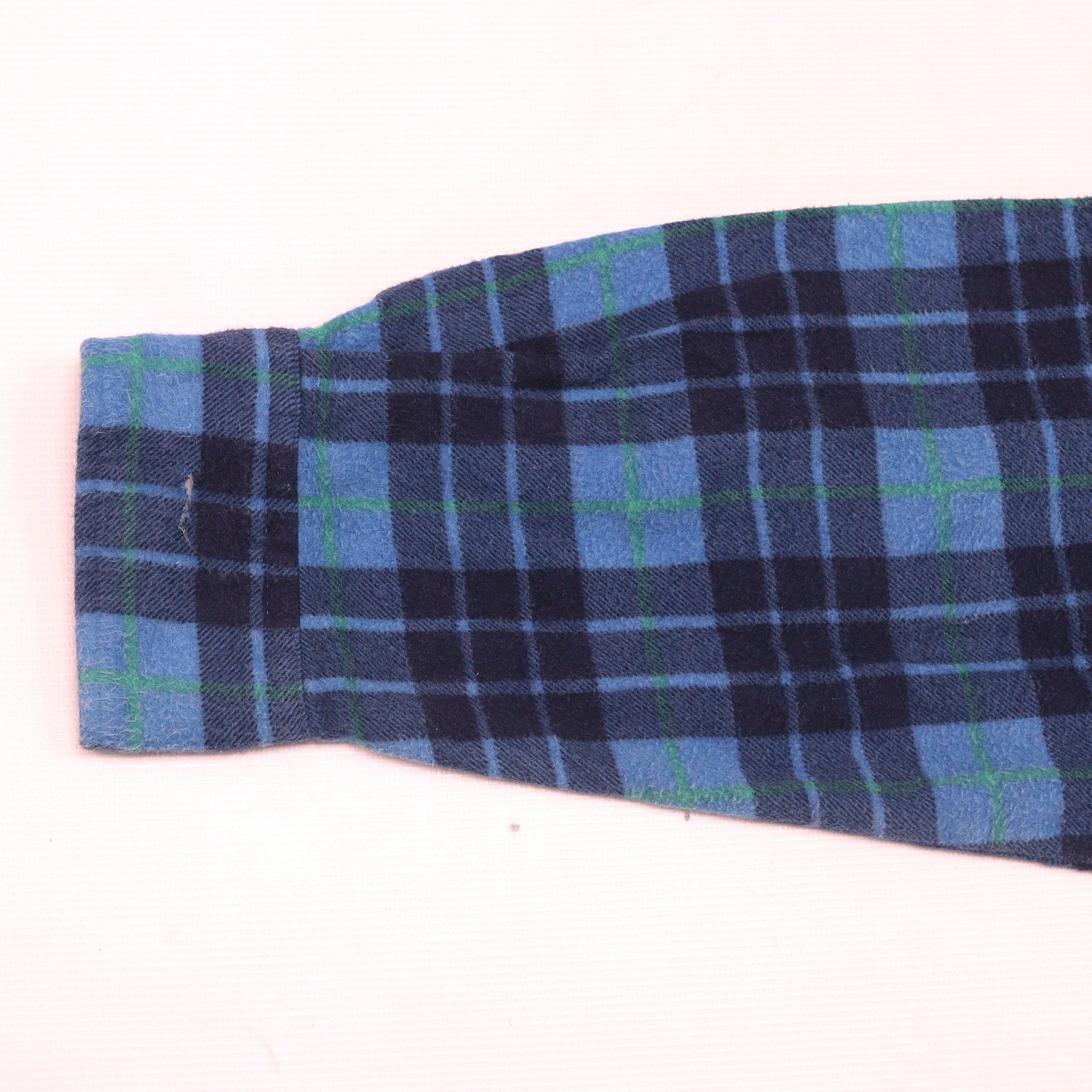 Vintage Checked Flannel Shirt Blue Black