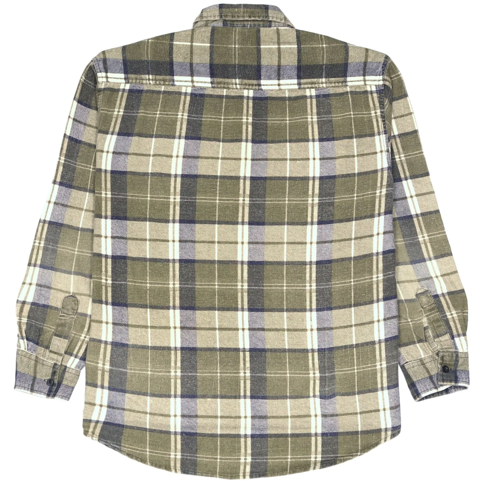 Vintage Checked Flannel Shirt Green White