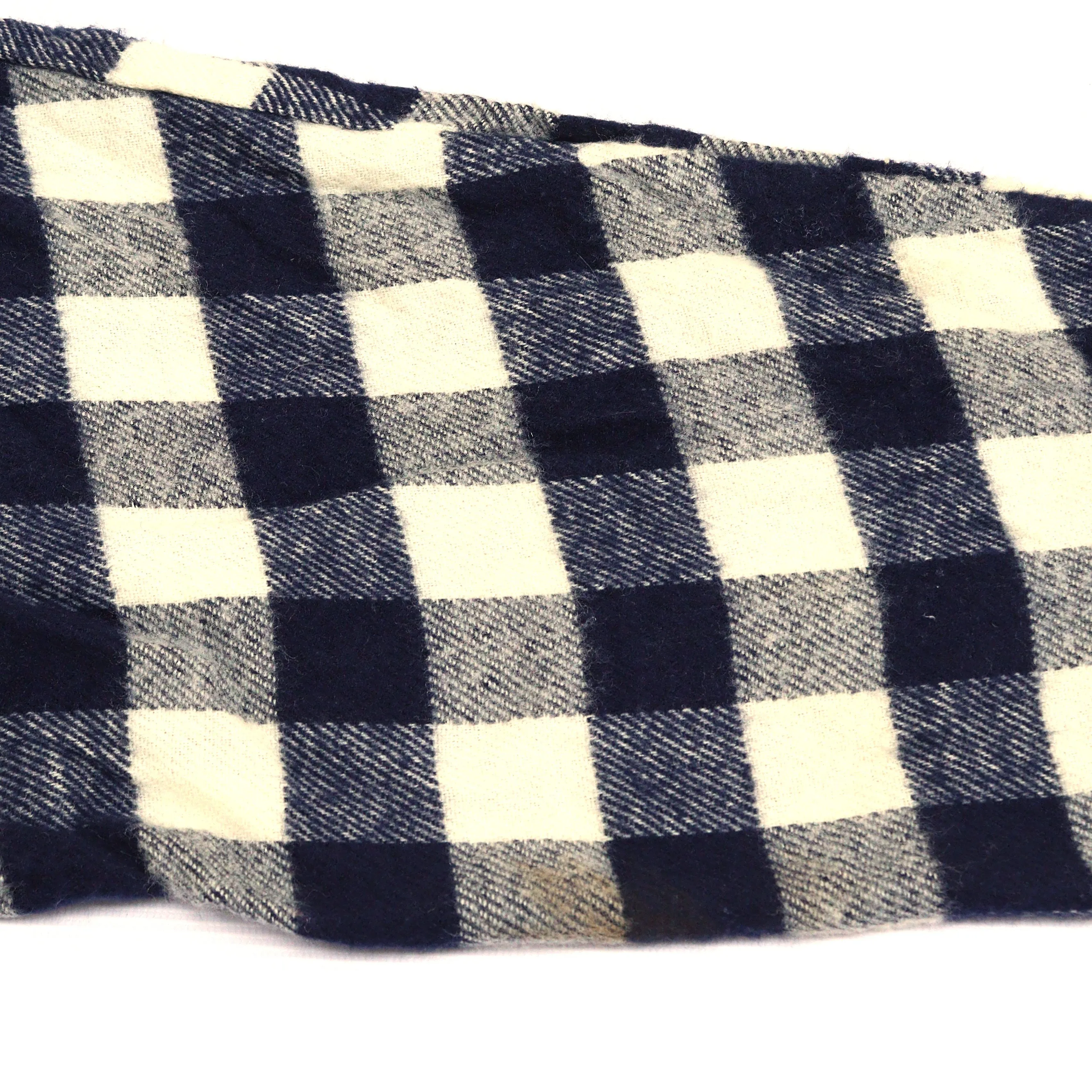 Vintage Checked Flannel Shirt Navy Black Cream