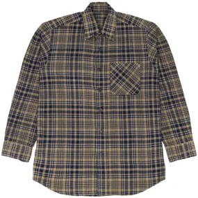 Vintage Checked Flannel Shirt Navy Green