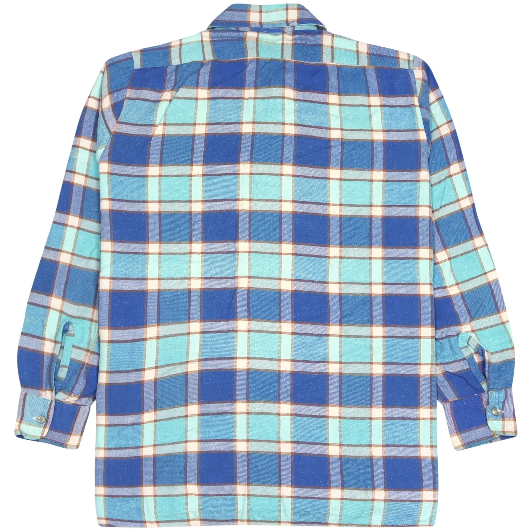 Vintage Checkered Flannel Shirt Blue