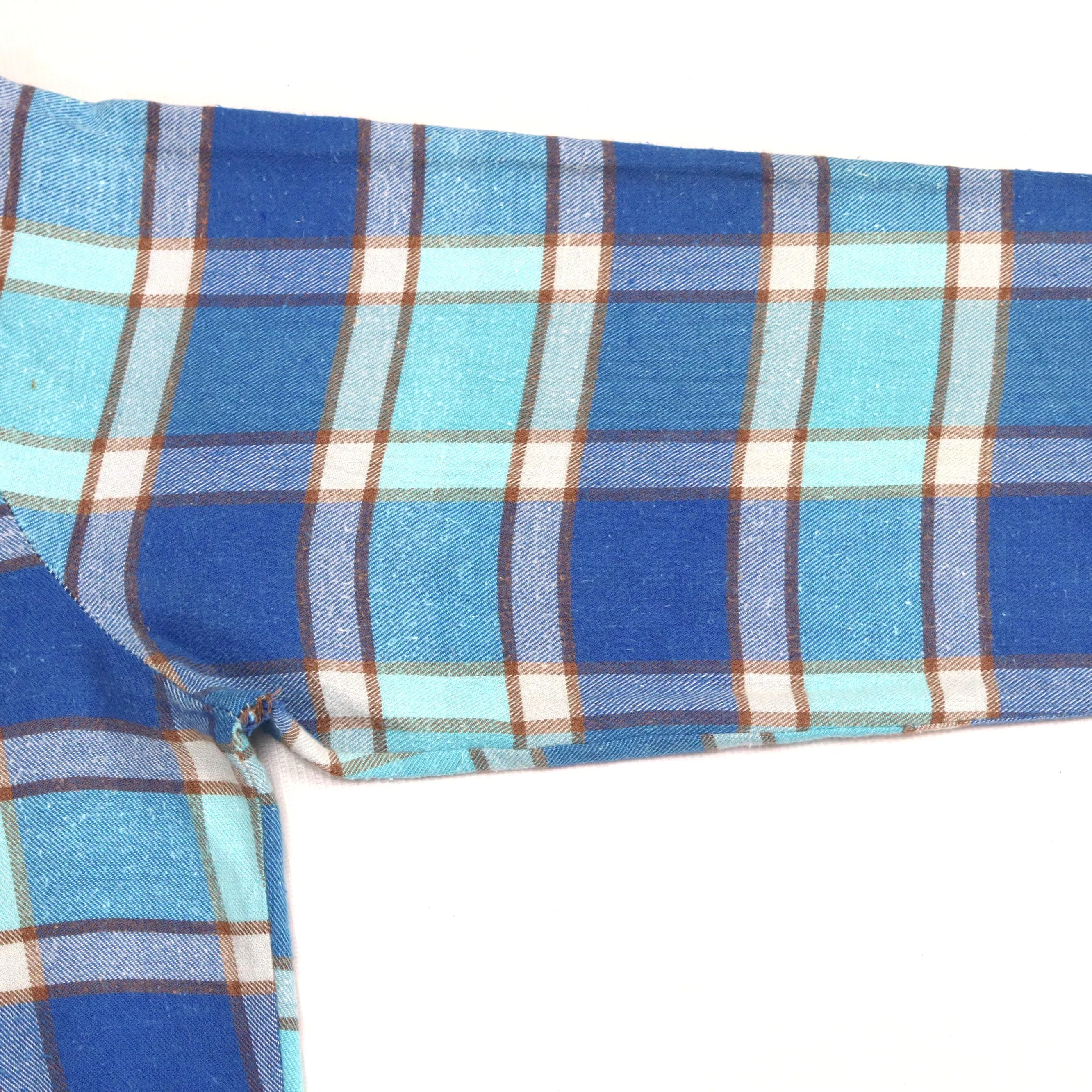 Vintage Checkered Flannel Shirt Blue