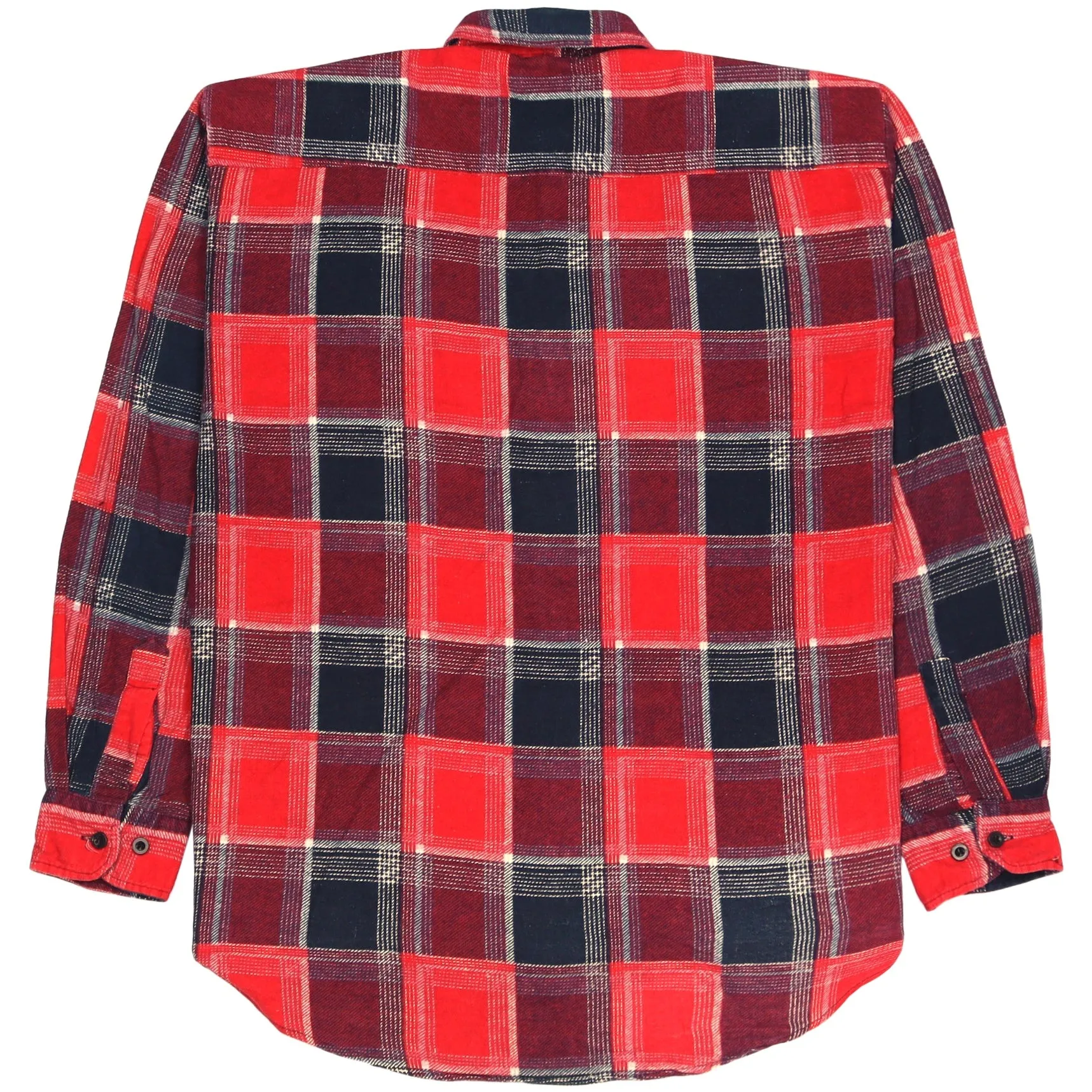 Vintage Checkered Flannel Shirt Red Black