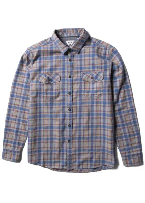 Vissla Central Coast Eco Flannel L/S Shirt-Harbor Blue