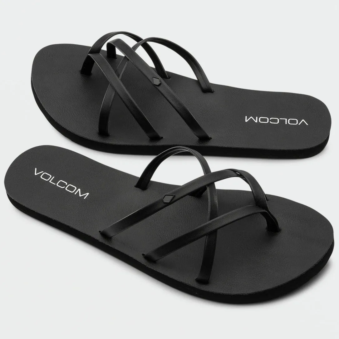 Volcom New School II Women's Sandals - Blackout