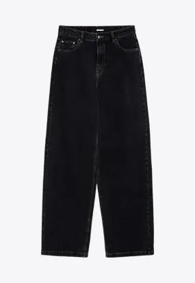 Washed Wide-Leg Jeans