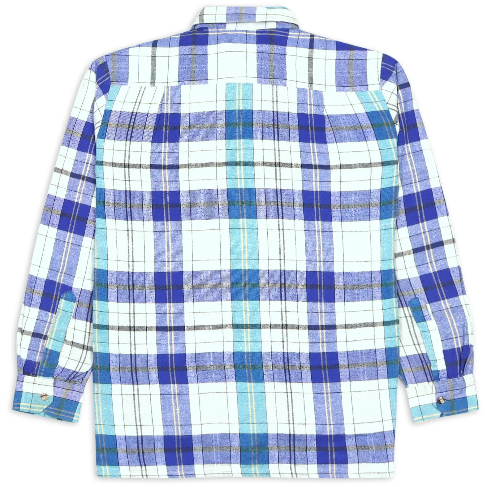 Watson's Checkered Flannel Shirt Navy Blue Cream