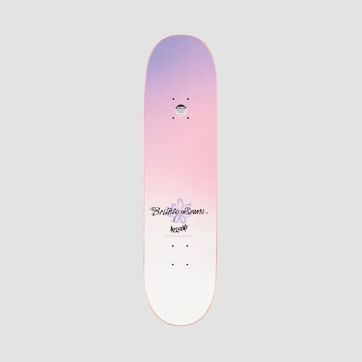 Welcome X Britney Sprears Believe Skateboard Deck Pearl Fade - 8.25