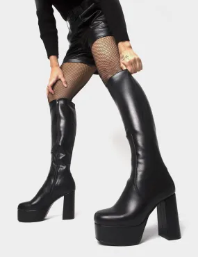 Whatta Showdown Platform Knee High Boots