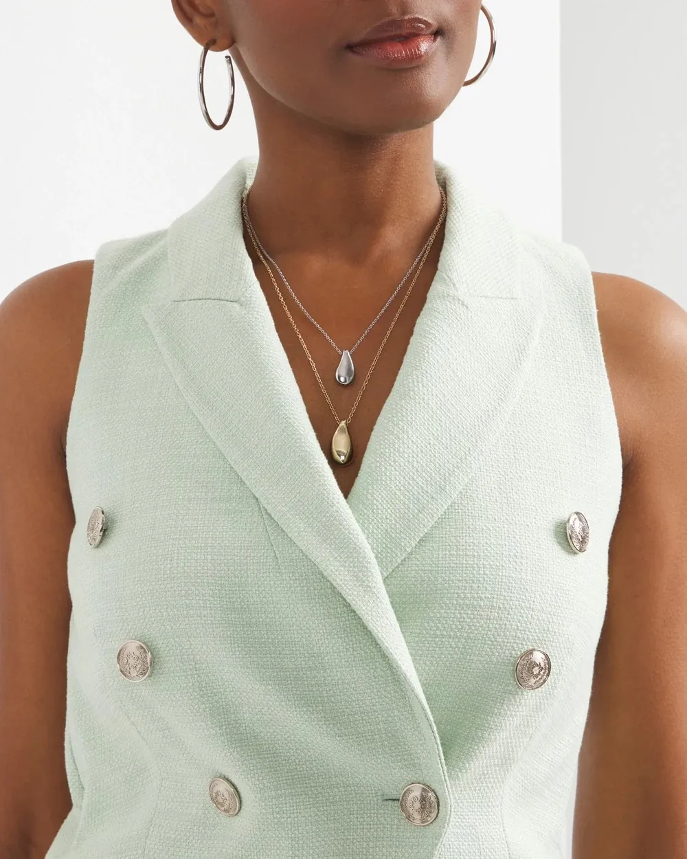 WHBM® Petite Textured Studio Vest