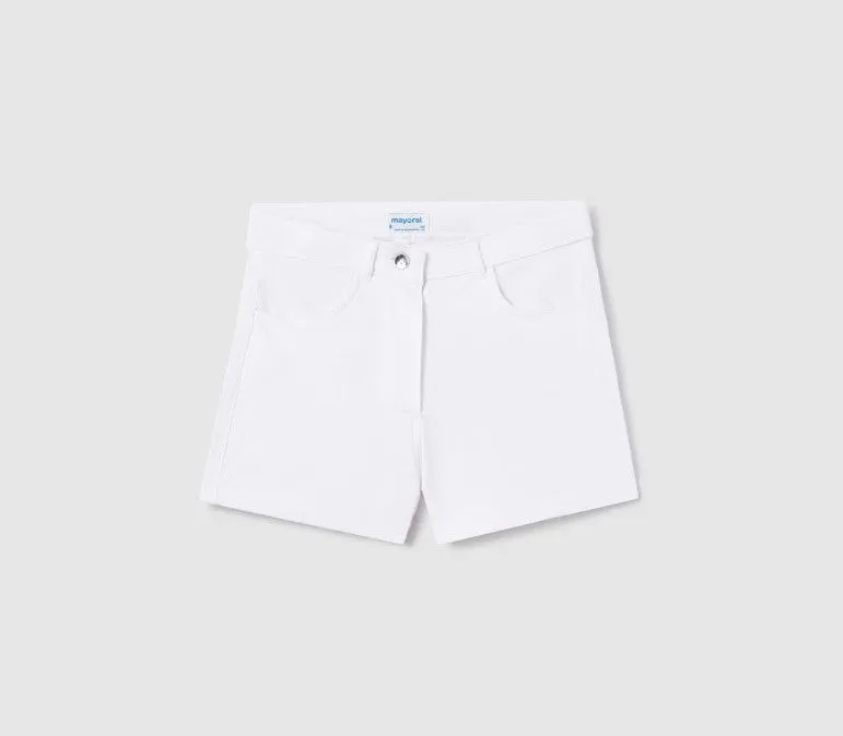 White Cotton Shorts