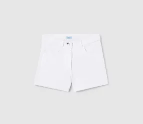 White Cotton Shorts