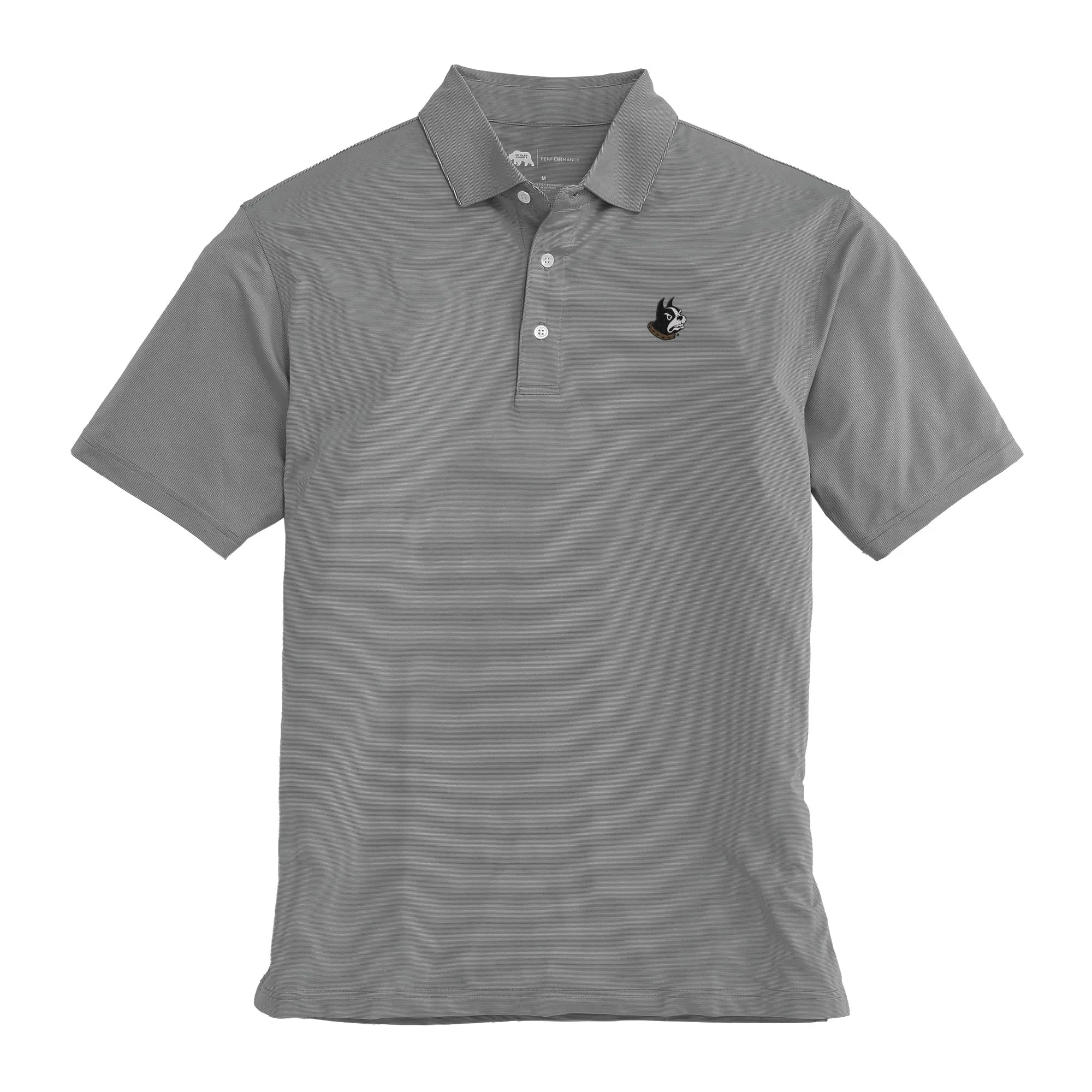 Wofford Hairline Stripe Performance Polo