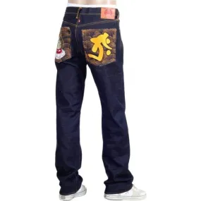 Year of the Tiger Exclusive Design Dark Indigo Raw Denim Jeans