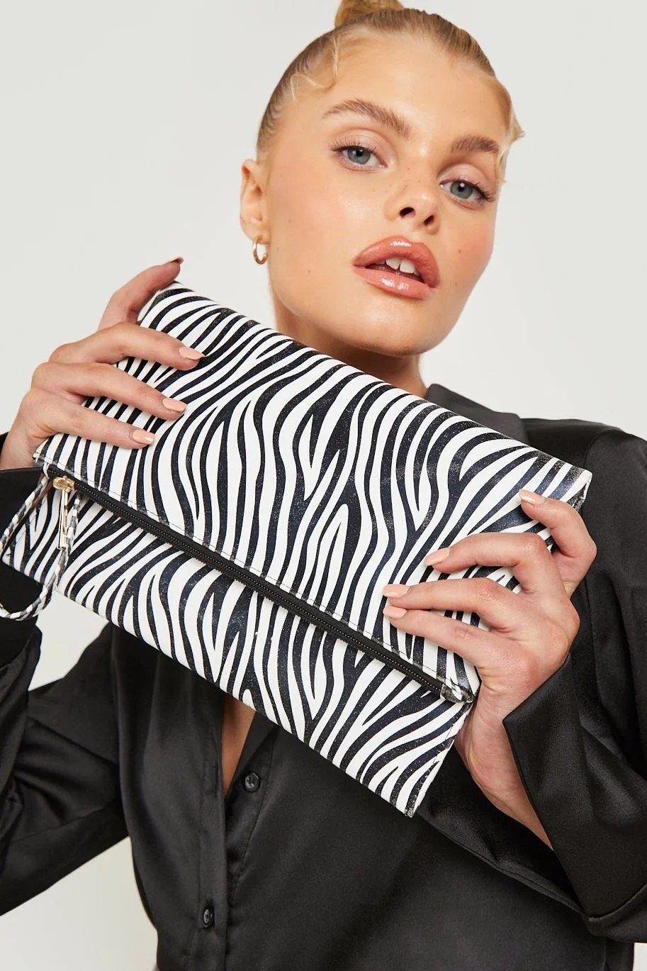 Zebra Folded Clutch