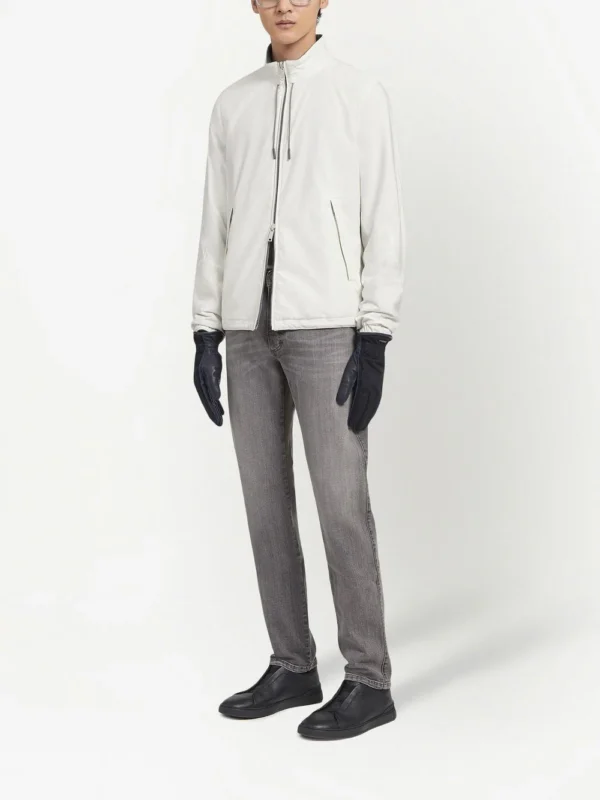 Zegna Reversible Jacket White/Grey | Luxury and style at your fingertips